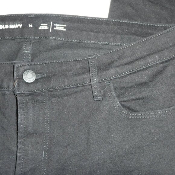 Old Navy Mid Rise Kicker Boot Cut - Black Jack - Picture 2 of 12